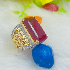 916 RED STONE BIG RING
