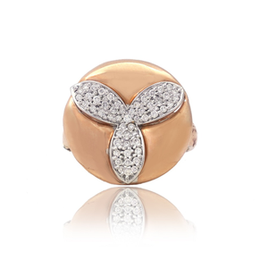 Rose Gold Flower design Diamond Ring 