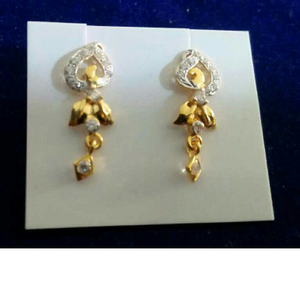 22k / 916 gold ladies yellow earrings
