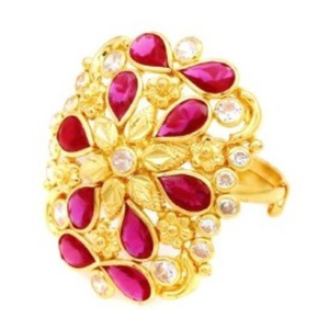 Colourful Pearl Sparkling Ring For Women