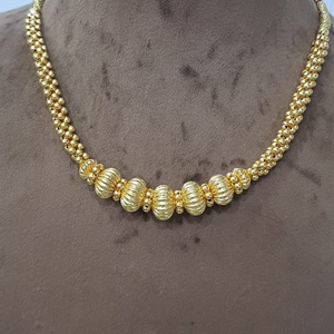 916 Gold Plain Wedding Handmade Necklace SJJG