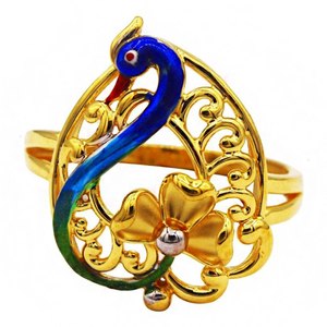 Fine Jewelry 22 Kt  Yellow Gold Peacock Women