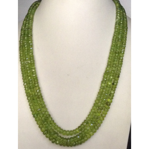 Natural parrot green peridot faceted beeds 3 