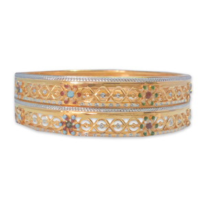 Stylish gold copper kadli bangle