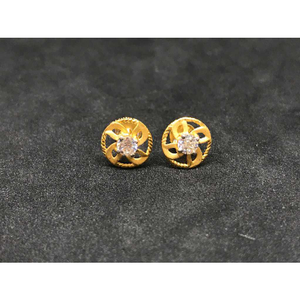 22k Men's Single Stone Earrings