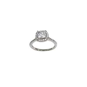 Diamond proposal ring in 925 sterling silver 