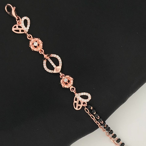 925 silver rose gold design mangalsutra brace