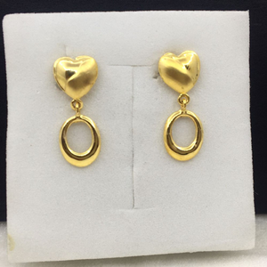 18k Yellow Gold Modern Design Earrings