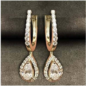 Stylish Designer 9KT Swarovski Earring