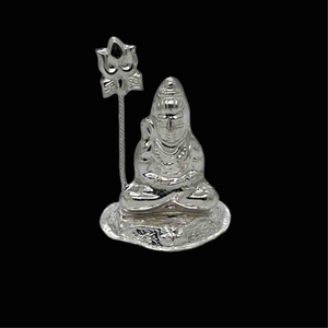 Silver Bhole Baba (शिव जी) Idol