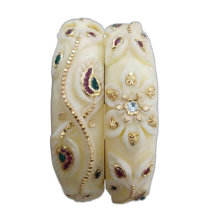 Gold Art Work religious rajwadi bangle