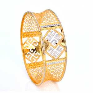 Gold hallmark cNC LASER bangle - cLJ867