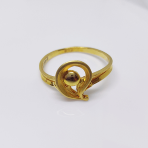 916 gold mango shape ring