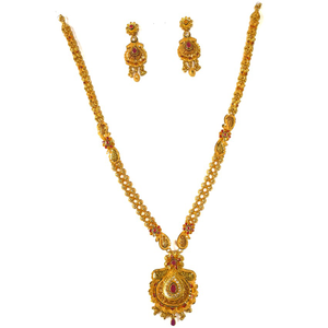 1 gram gold forming necklace set mga - gfn002
