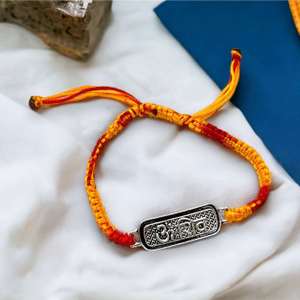 925 Silver Om Shiv Design Rakhi