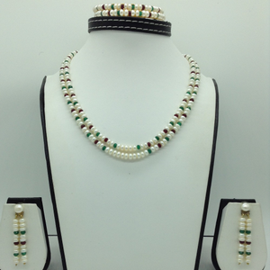 Freshwater White Flat 2&nbsp;Lines Pearls Combina