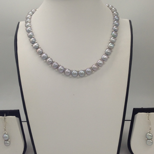 Freshwater Grey&nbsp;Button Pearls 1&nbsp;Lines Neckl