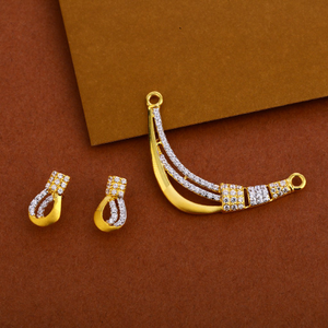916 Cz Mangalsutra Hallmark Stylish Pendant S