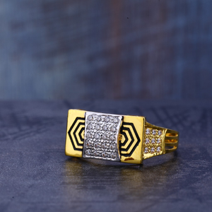 22CT Cz Gold Hallmark men's Ring MR705