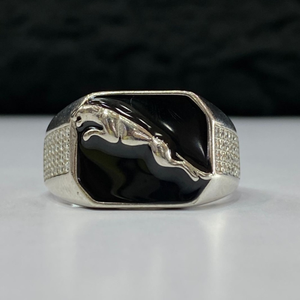 925 Silver Jaguar Design Ring
