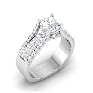 14KT SILVER SOLITIER S SHAPE RING