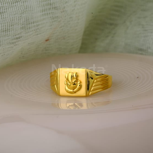 916 Gold CZ Mens Fancy Plain Ring MPR291