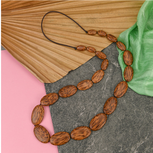 Natural Palmwood Ophelia Long Graduated Woode