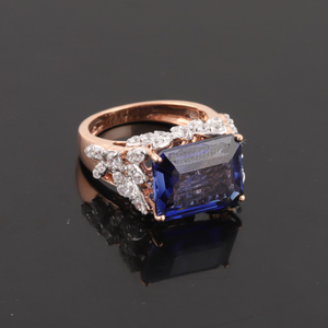 18kt real emerald diamond rings