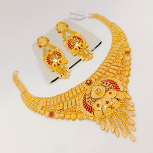 916 gold wedding necklace set