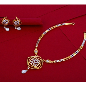 22 carat gold stylish ladies necklace set RH-
