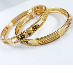 22KT Gold Indian Antique Bangles