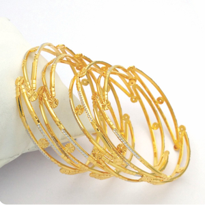 GOLD HALLMARK CNC LASER BANGLE - CLJ1084