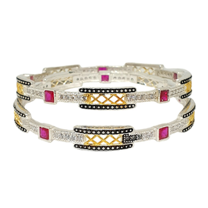 925 Sterling Silver Modern Kadali Bangles MGA