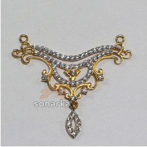 american Diamond 916 Gold Mangalsutra Pendant