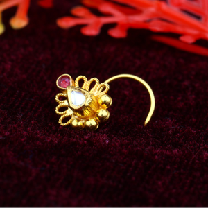 22KT Gold Fancy Jadtar Nosepin JJ-015