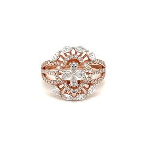 Clover Flower Inspired Diamond Ring in Top qu