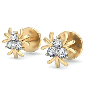 Gold elegant daily wear earrings ber 001