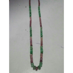 Ruby Round Multicolor Emerald Beads Mala