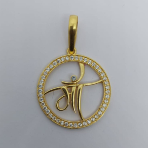 916 gold gent's fancy maa pendant