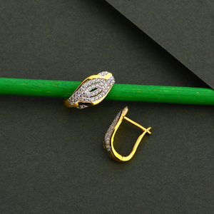 750 Gold Cz Designer Hallmark Earring Bali LF