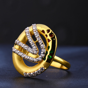 916 cz gold diamond ladies  ring lr776