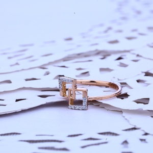 Ladies rose gold fancy ring-rlr157