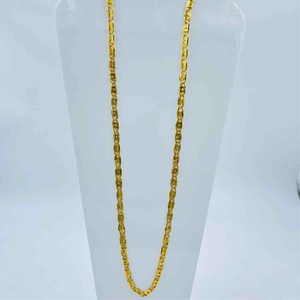 916 Gold Lite Weight Biscuit Design Chain