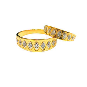 22KT Couple Cz Design Rings