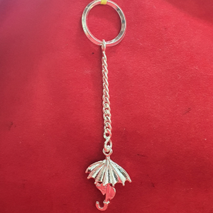 Silver Umbrella Keychain