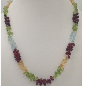 Natural multicolour faceted drops mala JSS004