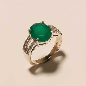925 Fancy Silver Ladies Ring With Colored Dia