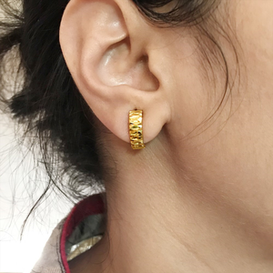 Fine Jewelry 18 Kt Real Solid Yellow Solid Go