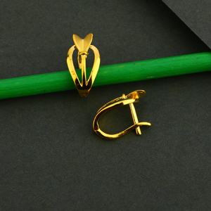 18KT Gold Fancy Plain Bali LFB44