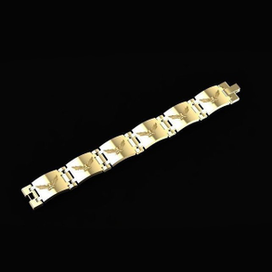 18 kt white gold flying vulture men's bracele
